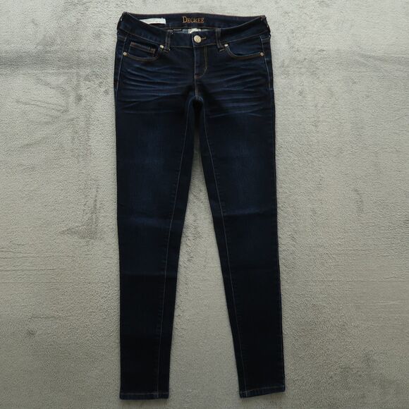 Decree Jeans Junior's Size 5 Blue Low-Rise Legging Denim 31" Inseam Stretch - Picture 1 of 16